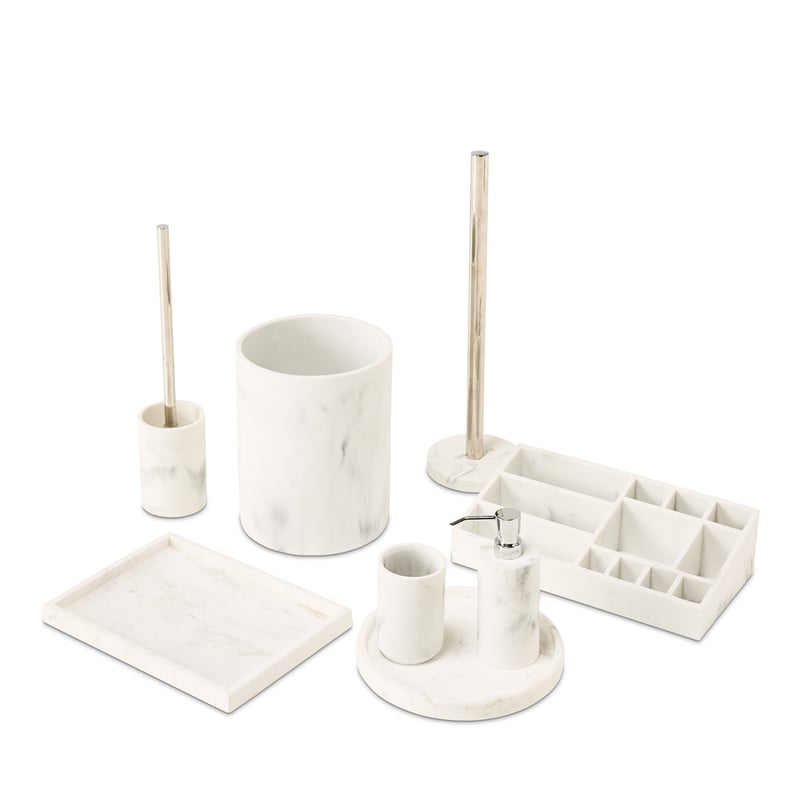 Milan White Bathroom Accessories