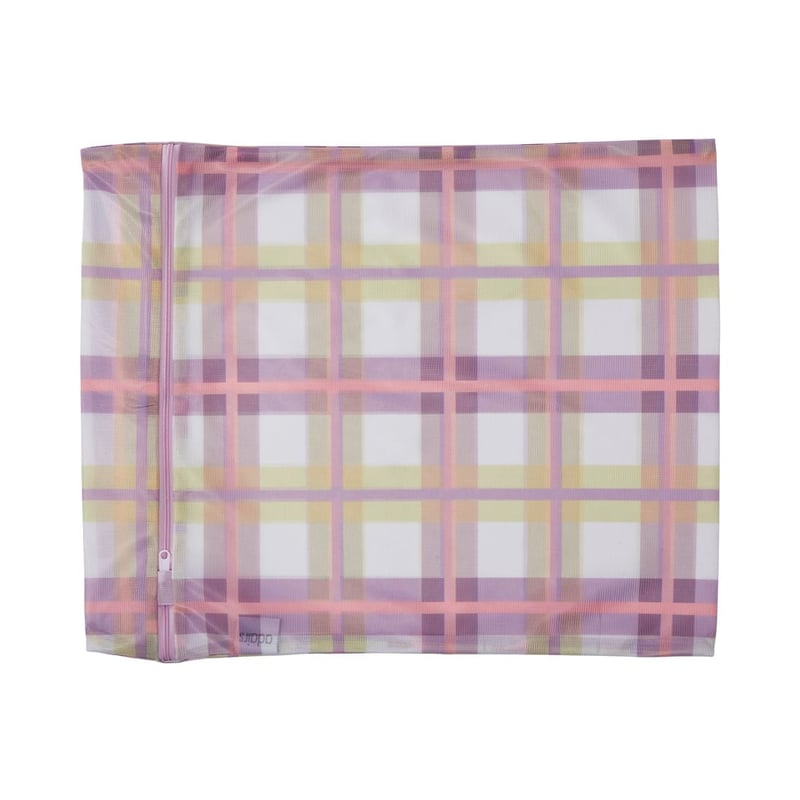 Laundry Purple Check Wash Bag