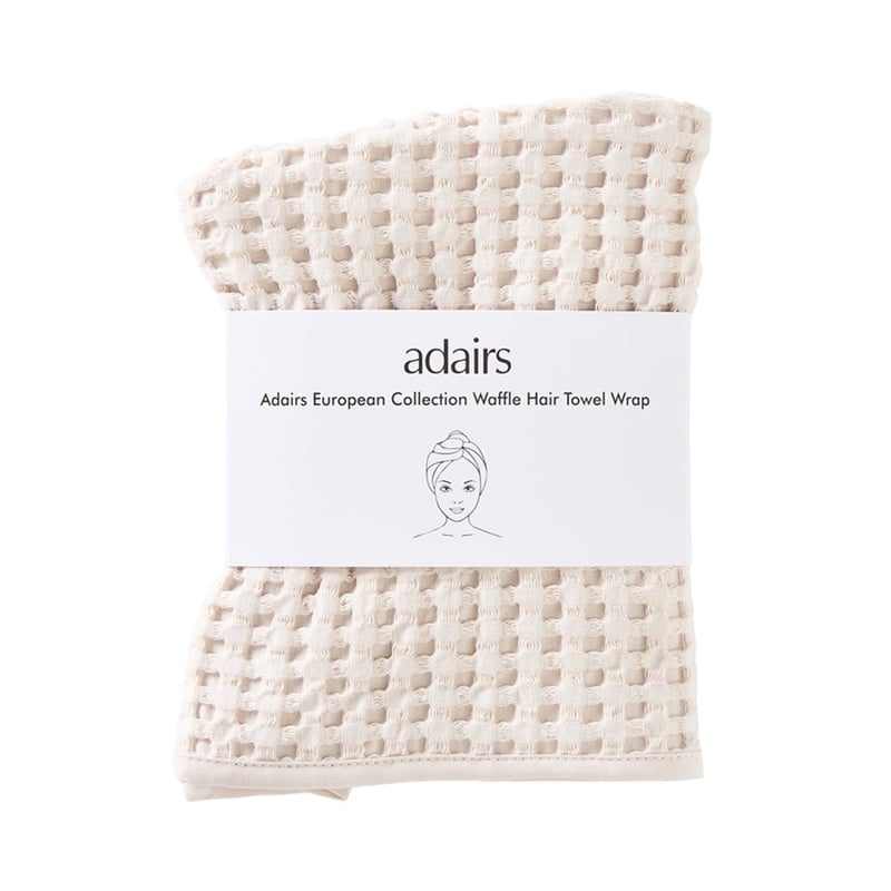 European Natural Waffle Hair Towel Wrap