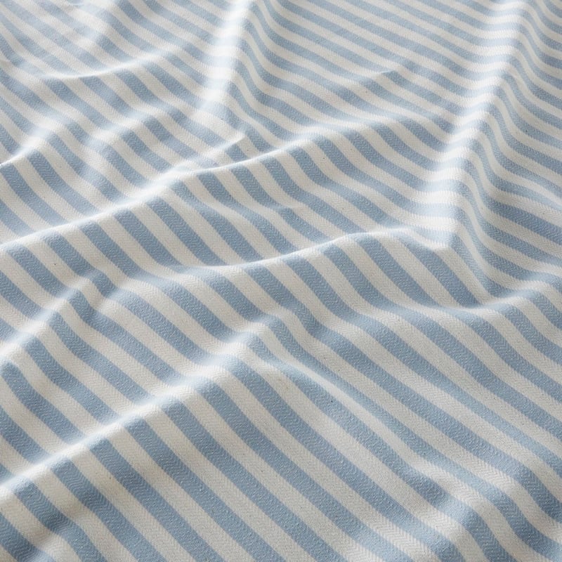 European Blue & White Stripe Turkish Peshtemal Beach Towel