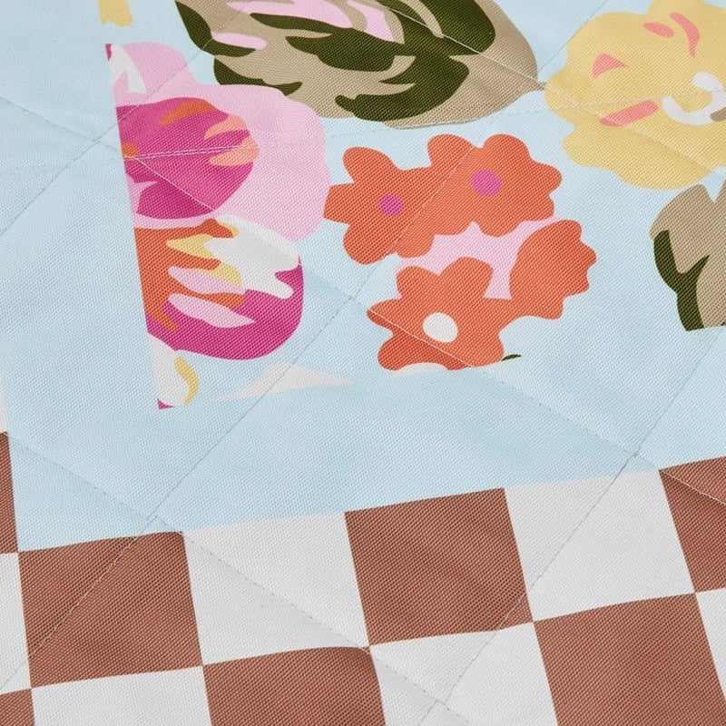 Byron Floral Blue Large Picnic Rug