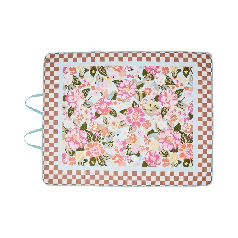 Byron Floral Blue Large Picnic Rug
