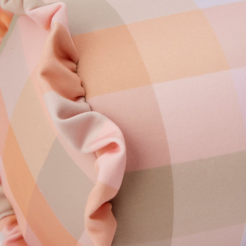 Eden Check Cylinder Beach Pillow