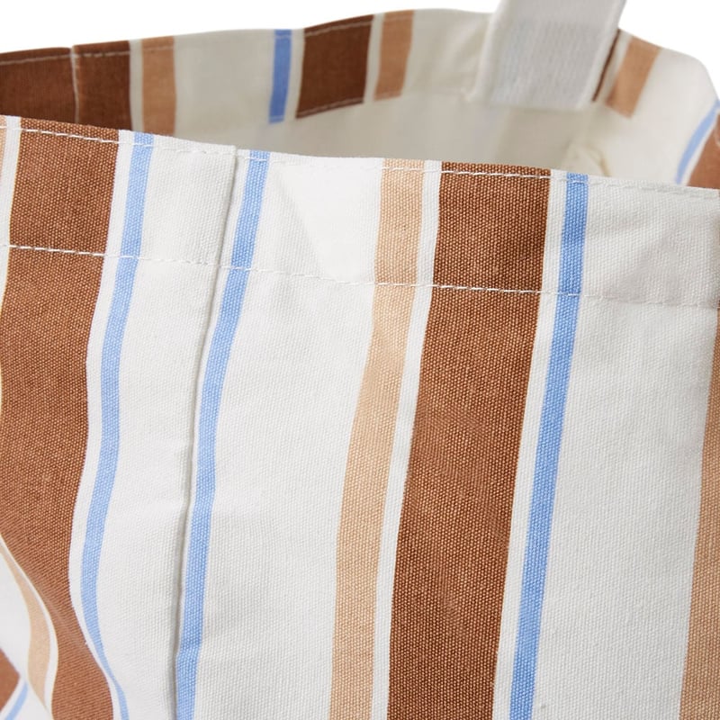 Natural Stripe Canvas Beach Bag