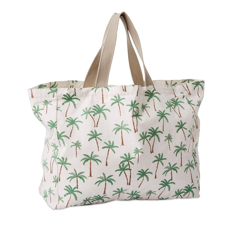 Palm Beach Green Canvas Beach Bag