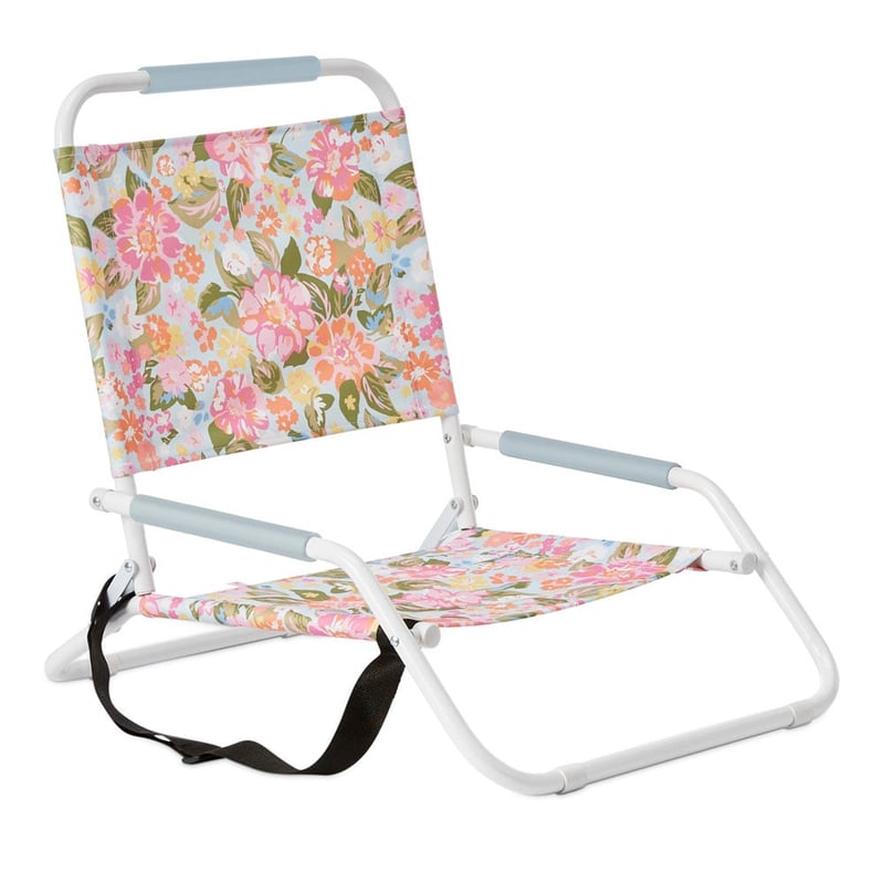 Byron Floral Blue Beach Chair