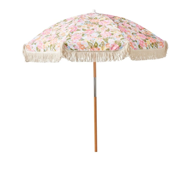 Byron Floral Blue Holiday Beach Umbrella