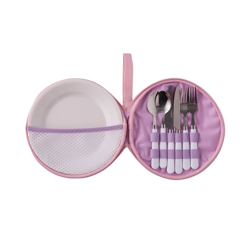 Pink and Red Gingham Neoprene Beach Picnic Set