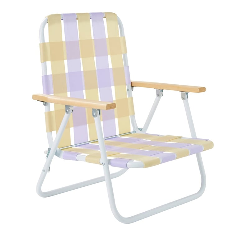 Lilac & Lemon Beach Strap Woven Chair