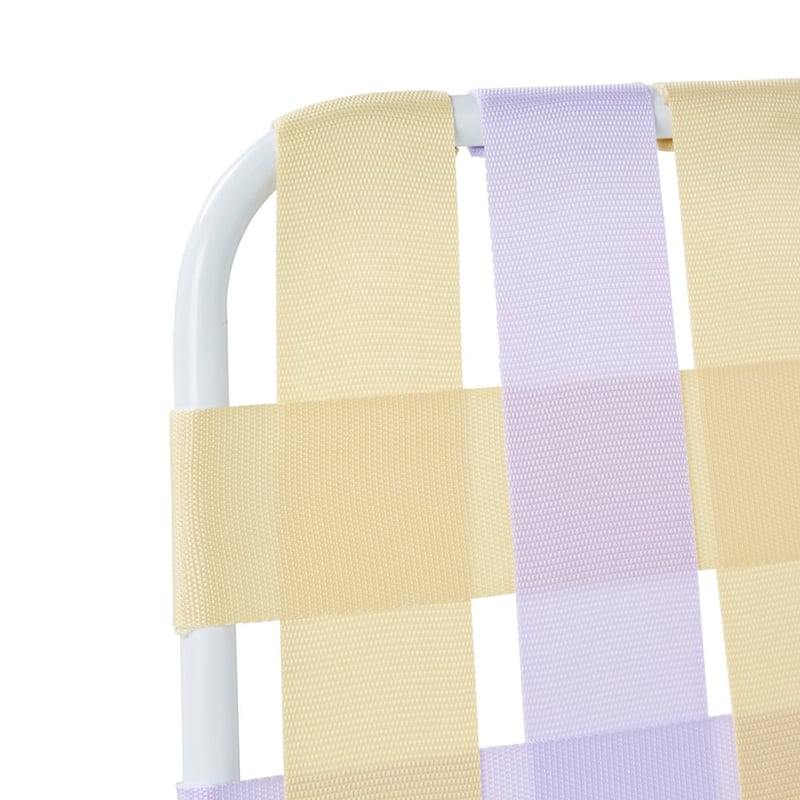 Lilac & Lemon Beach Strap Woven Chair
