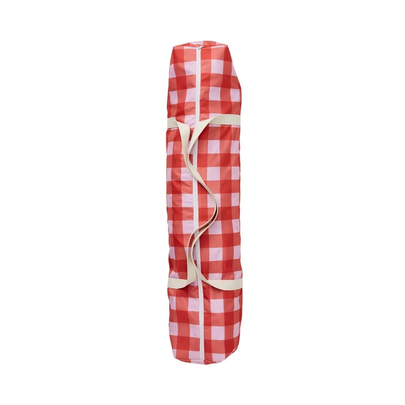 Pink and Red Gingham Beach Cabana