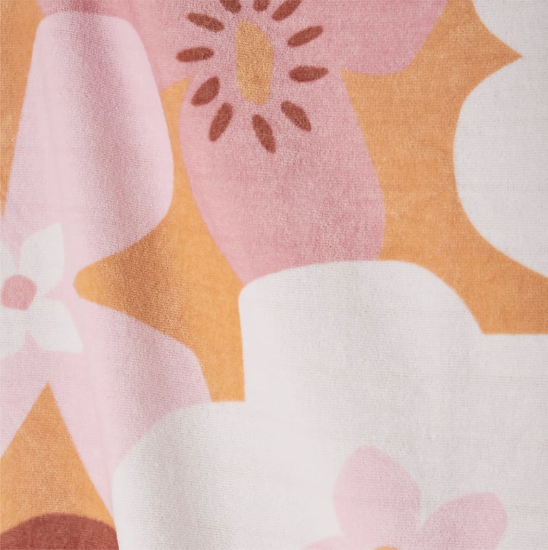 Velour Hawaiian Floral Pinks Beach Towel