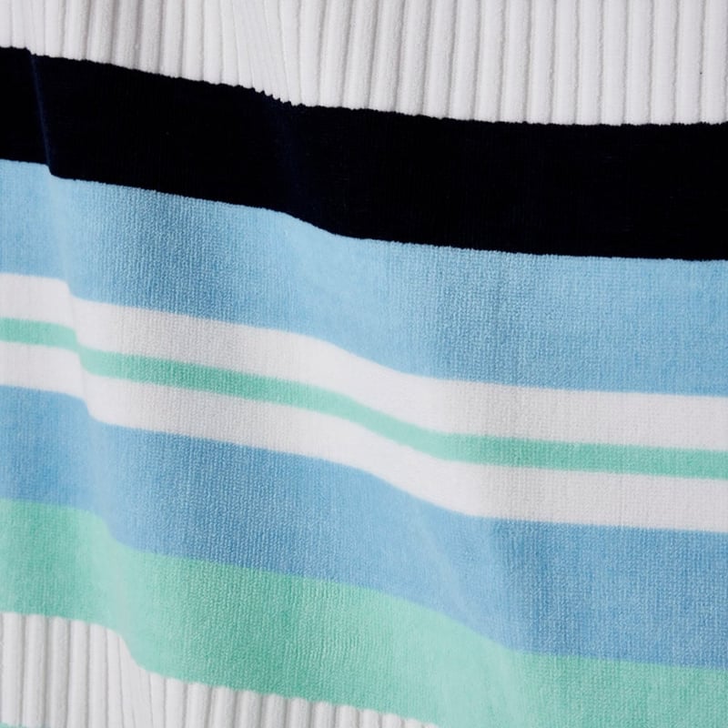 Velour Holiday Stripe Aqua Beach Towel