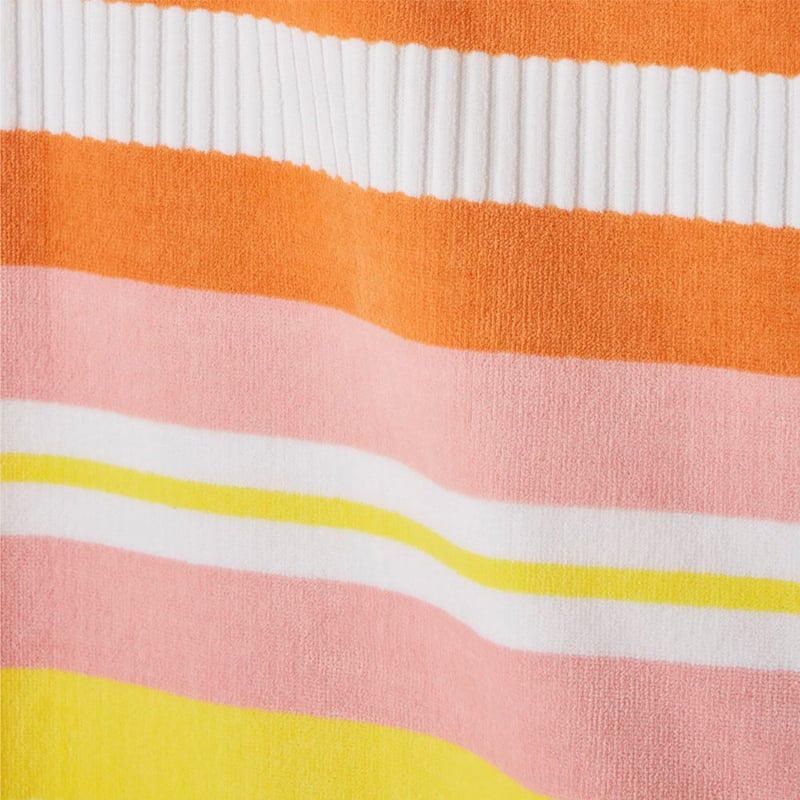 Velour Holiday Stripe Pink Beach Towel