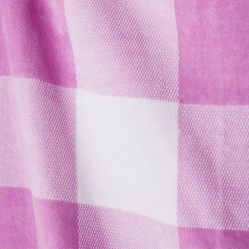 Velour Lilac Gingham Beach Towel
