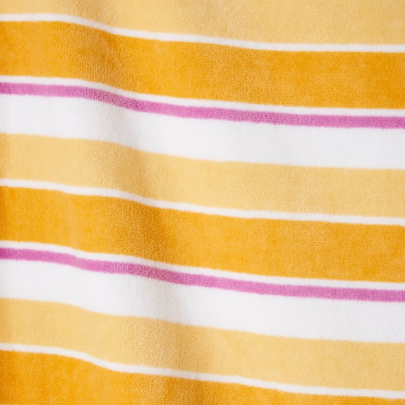 Velour Ocean Stripe Lemon Beach Towel