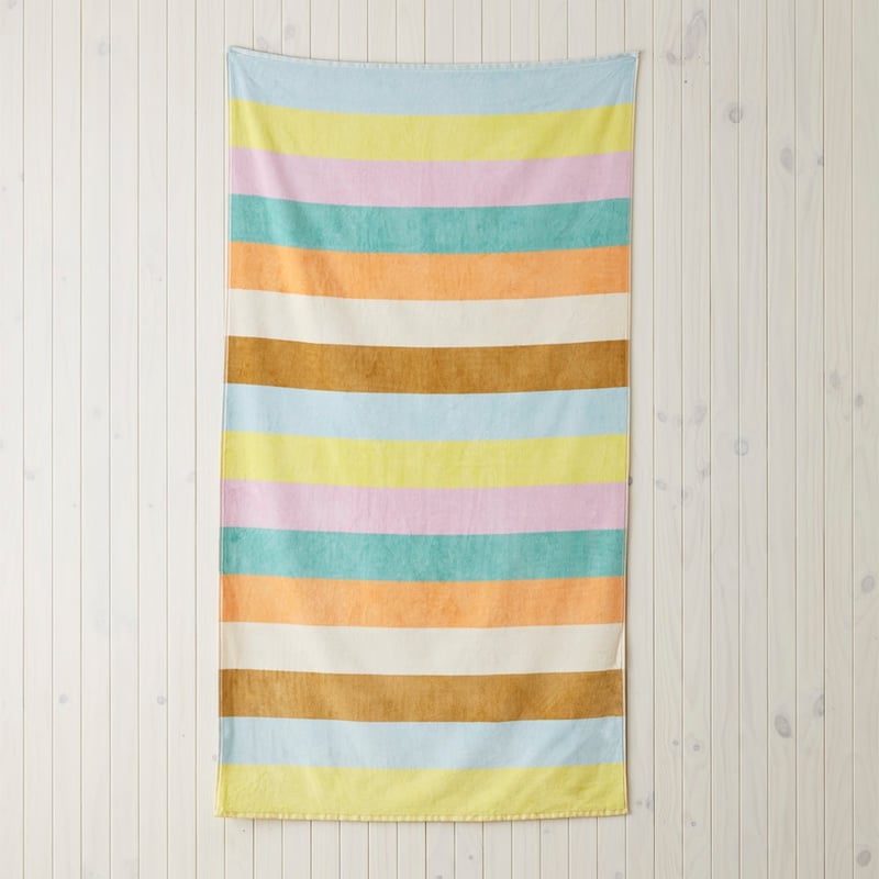 Velour Paradise Multi Stripe Beach Towel