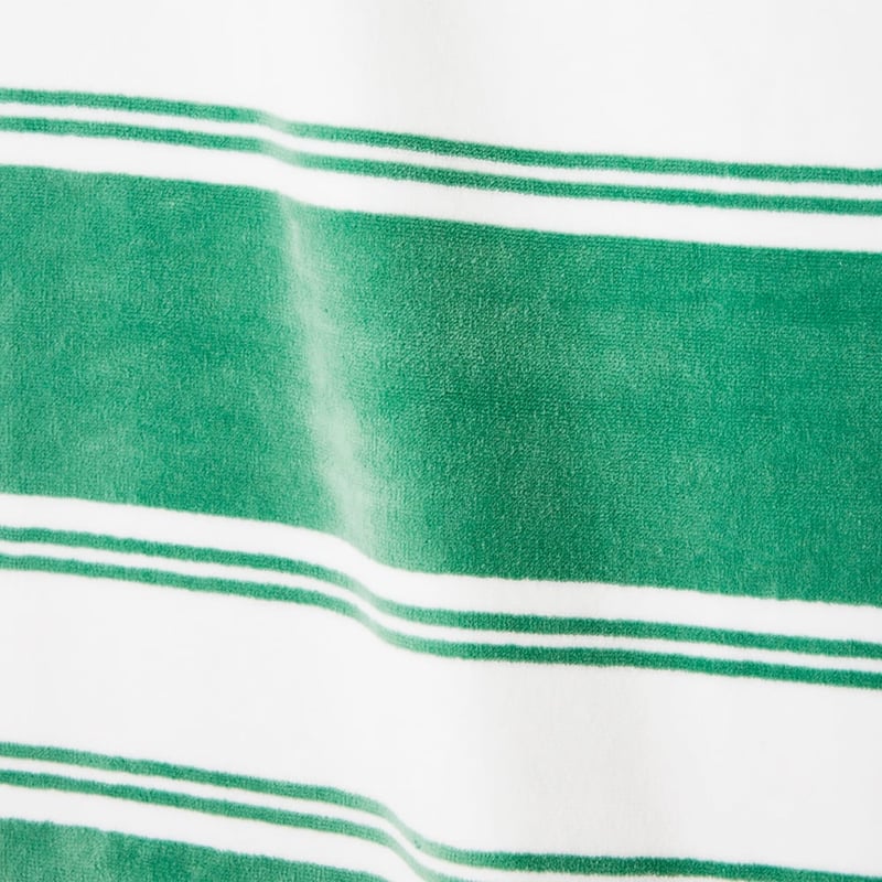 Velour Summer Stripe Green Beach Towel