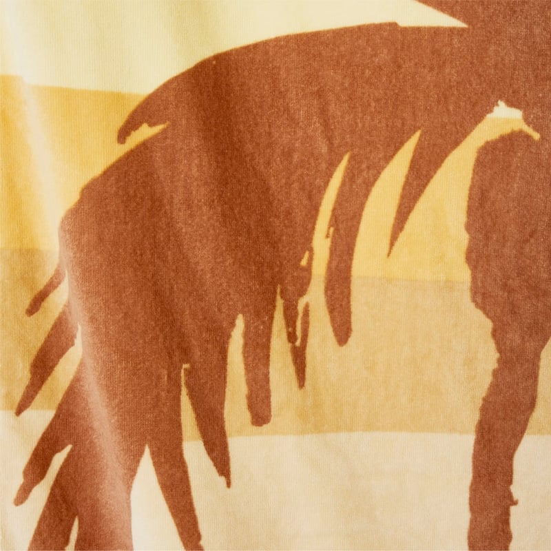 Velour Sunset Palm Lilac Beach Towel