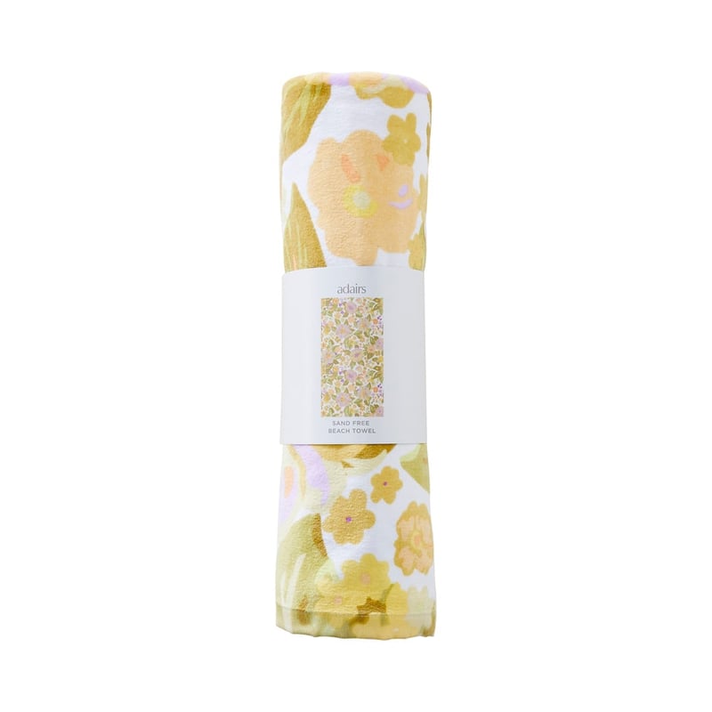 Byron Floral Lemon Sand Free Beach Towel