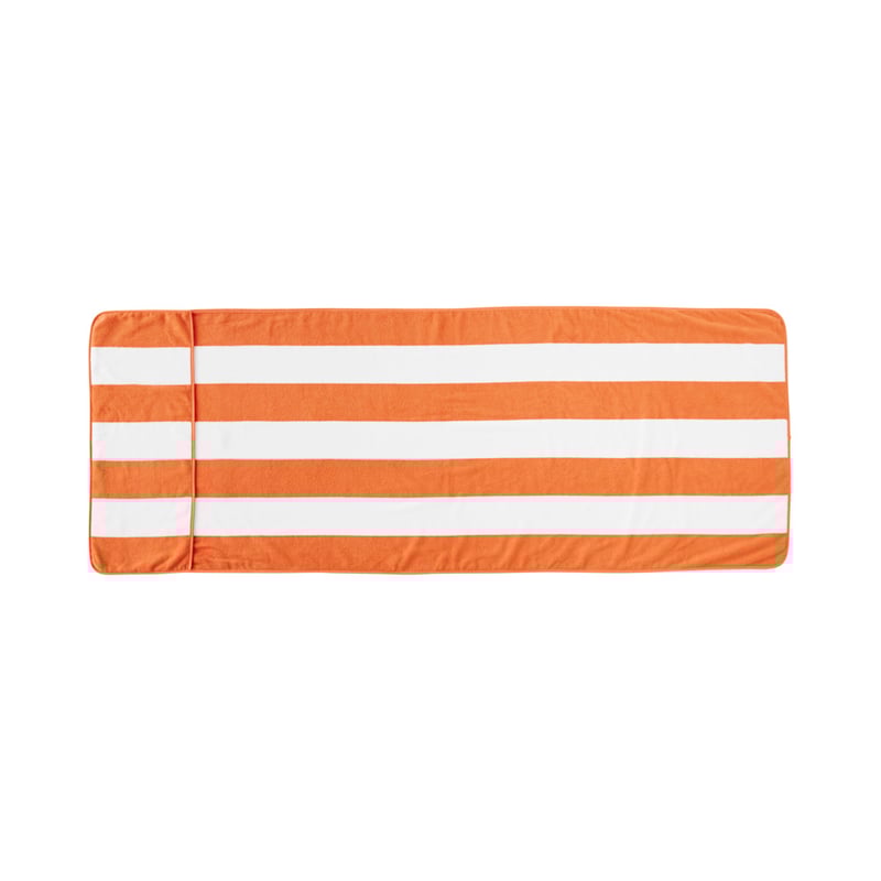 Apricot & White Beach Lounger Towel