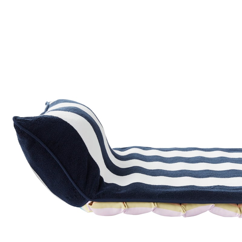 Navy & White Beach Lounger Towel