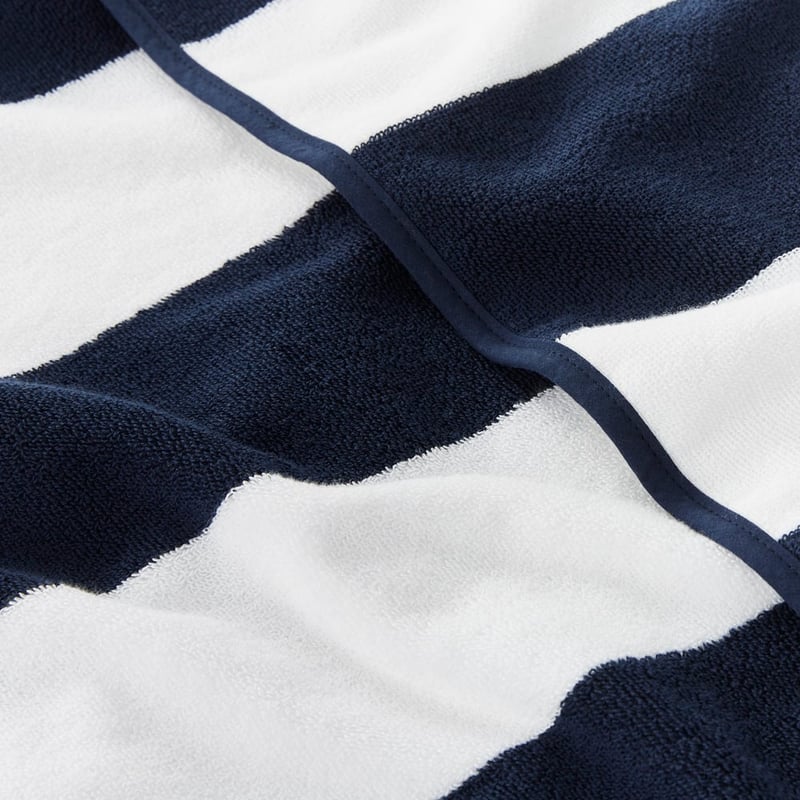 Navy & White Beach Lounger Towel