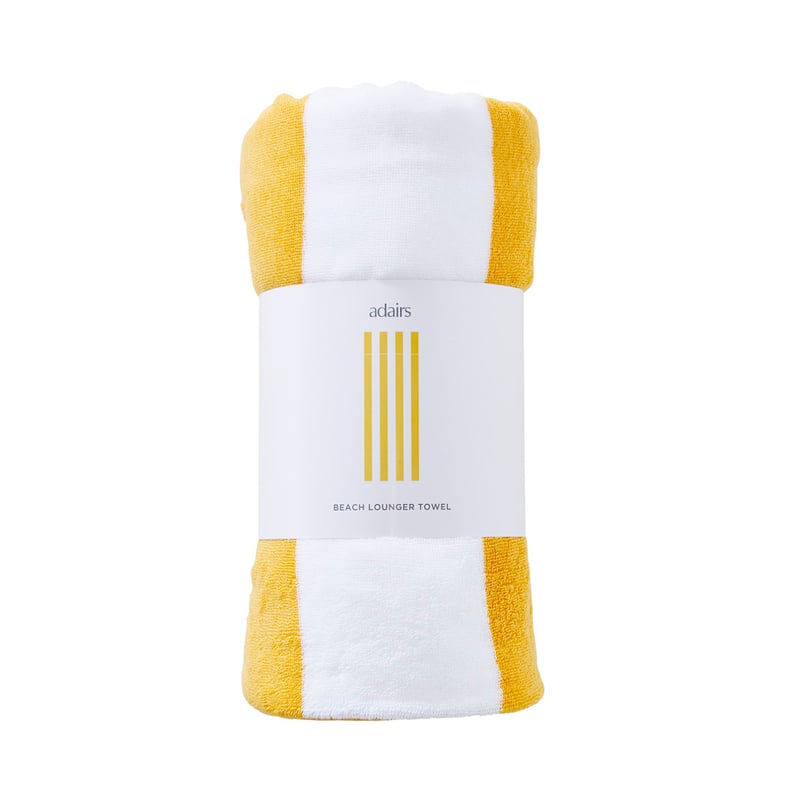 Sunshine & White Beach Lounger Towel