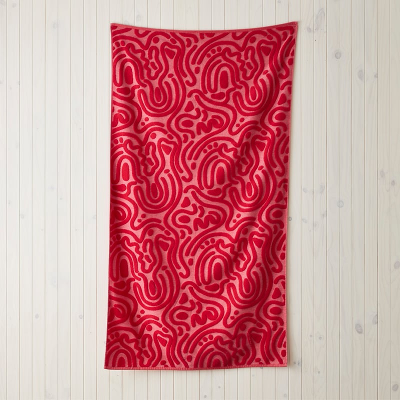 Samoa Red Quick Dry Beach Towel