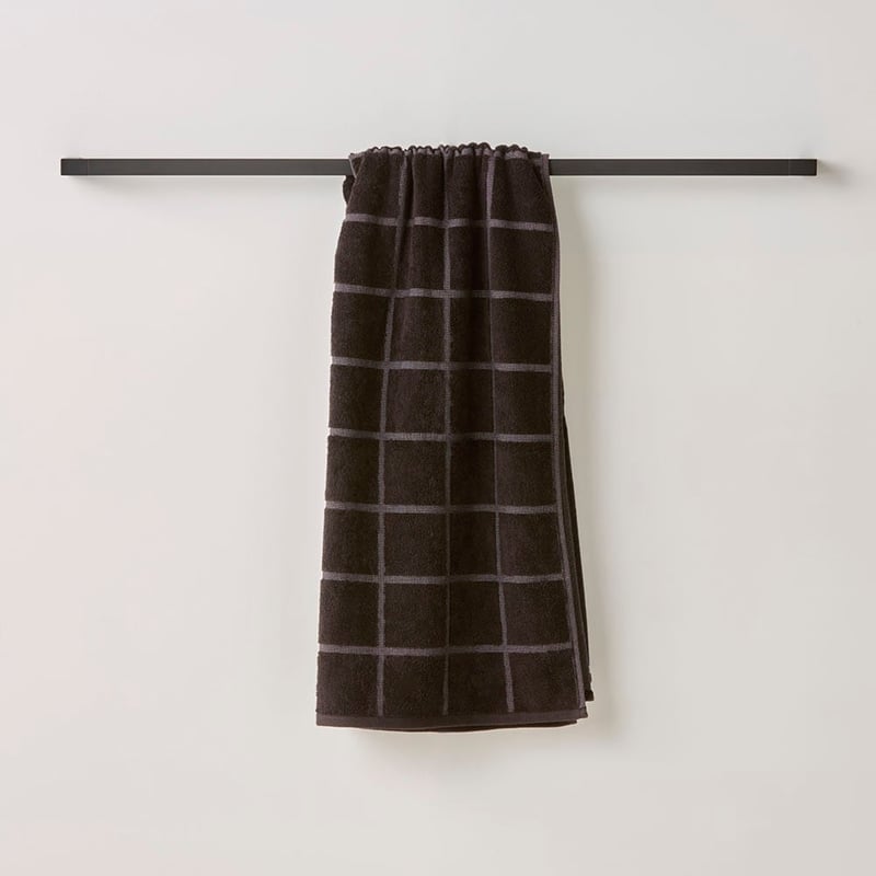 Nelson Check Black Towel Range