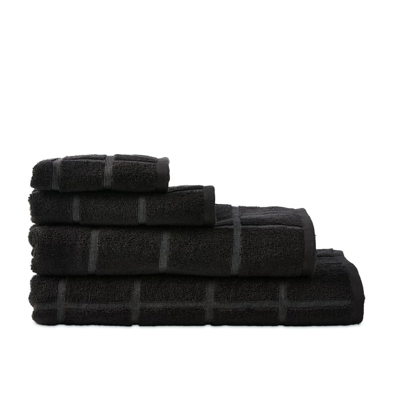 Nelson Check Black Towel Range