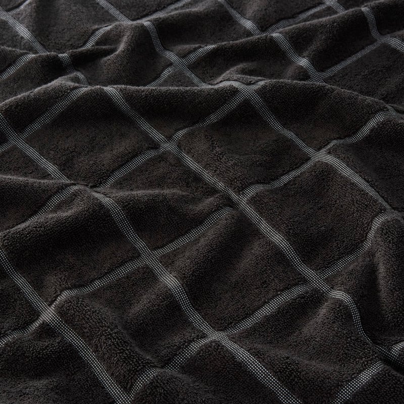 Nelson Check Black Towel Range