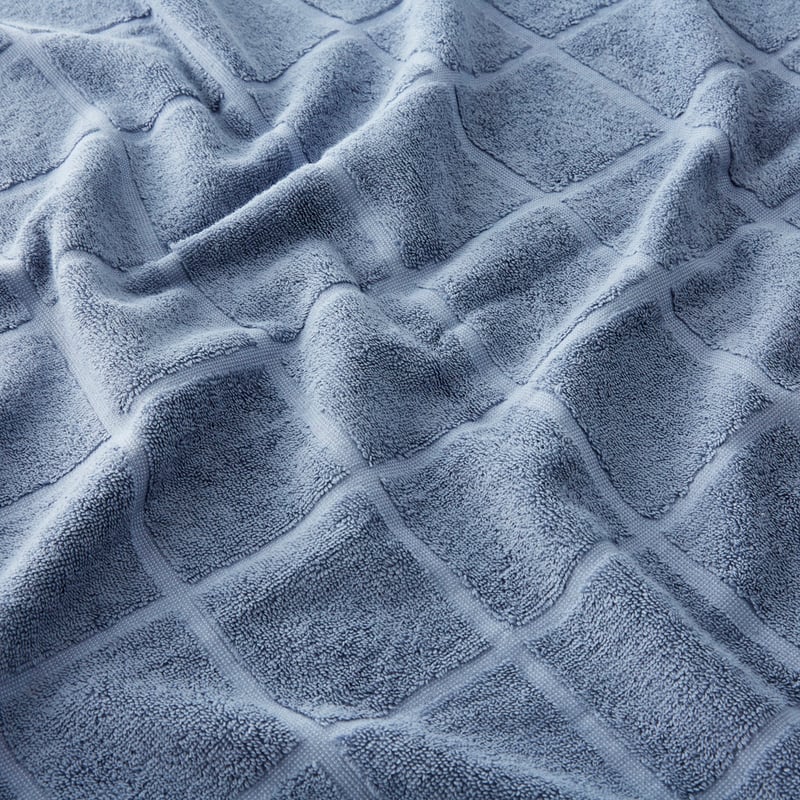 Nelson Check French Blue Towel Range