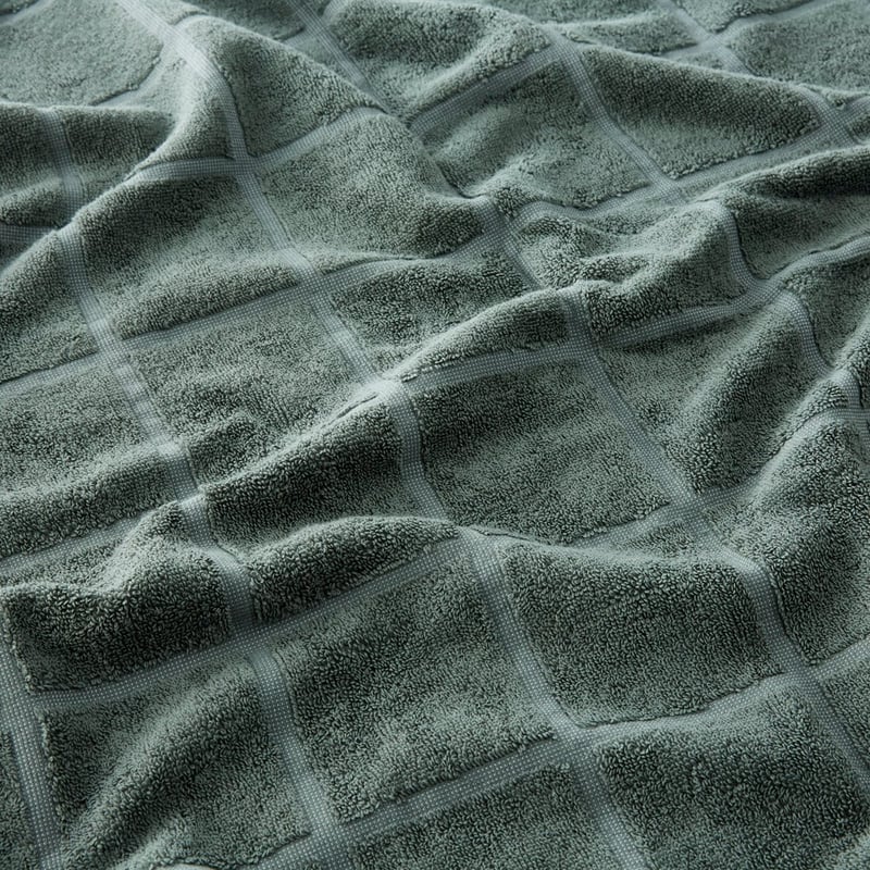Nelson Check Seagrass Towel Range