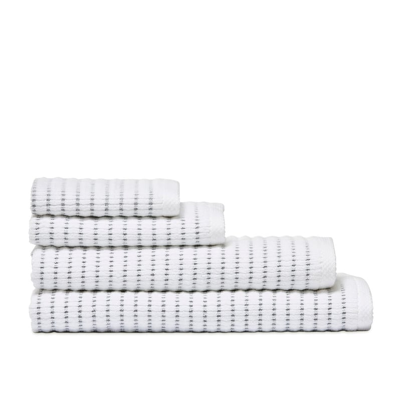 Navara Ribbed Snow Cotton Bamboo Towel Range