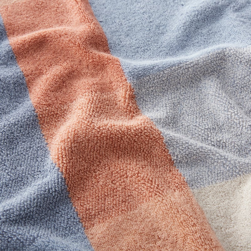 Brooklyn French Blue Multi Check Towel Range