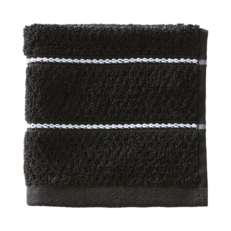 Dakota Black Stripe Bath Towel Range