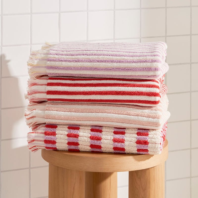 European Willow Strawberry Multi Turkish Cotton Towel Range