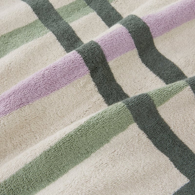 Dylon Eucalyptus Multi Stripe Check Towel Range