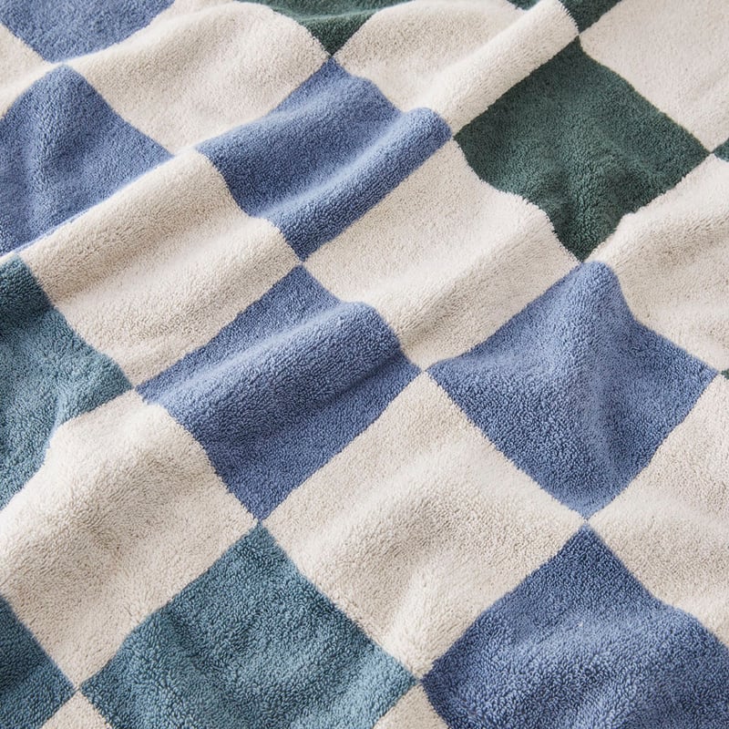 Taylor French Blue Multi Check Towel Range
