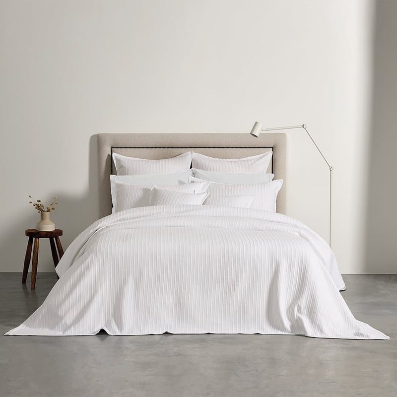 Evora White Coverlet Set Separates