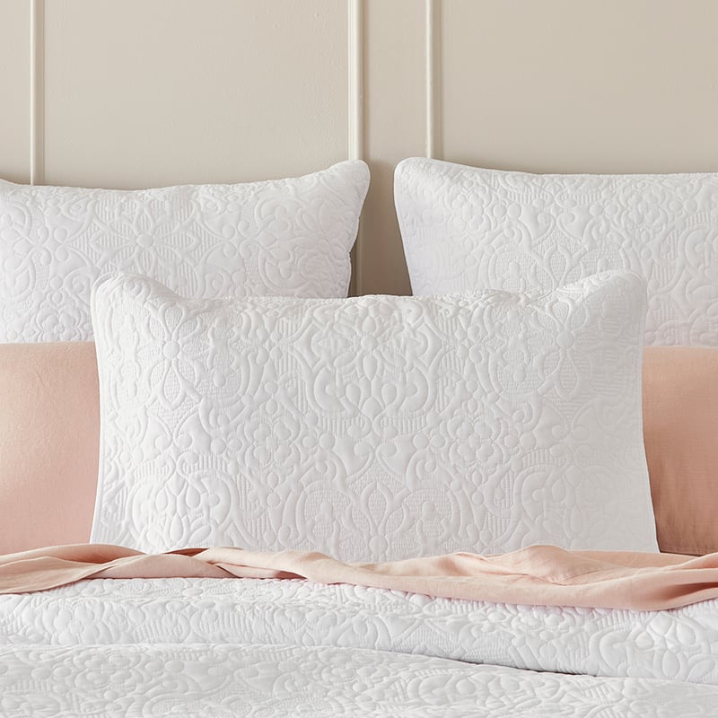 Chloe White Quilted Coverlet Separates