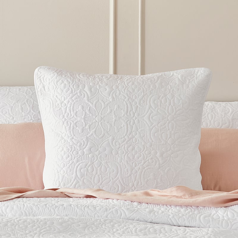Chloe White Quilted Coverlet Separates