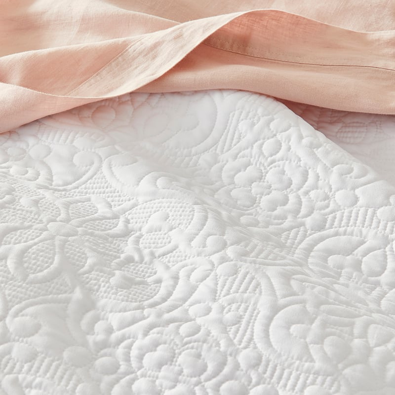 Chloe White Quilted Coverlet Separates