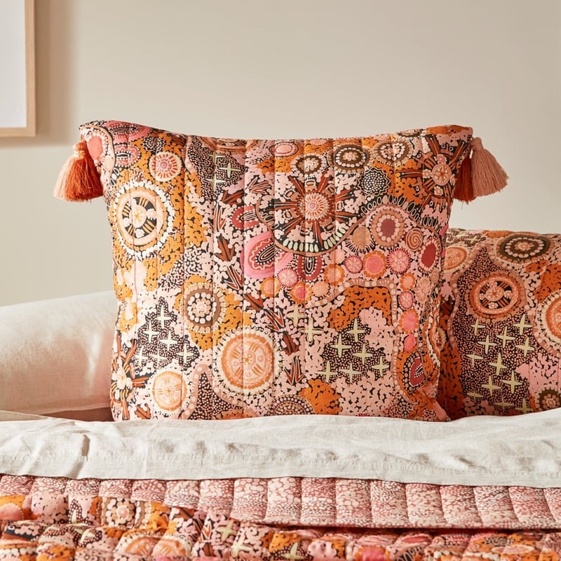 Cungelella Kalkatungu Sunbaked Pink Quilted Pillowcases