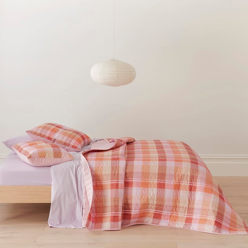 Sunset Check Quilted Pillowcases