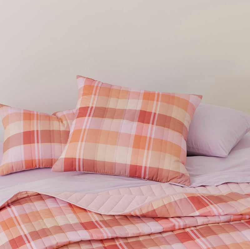 Sunset Check Quilted Pillowcases