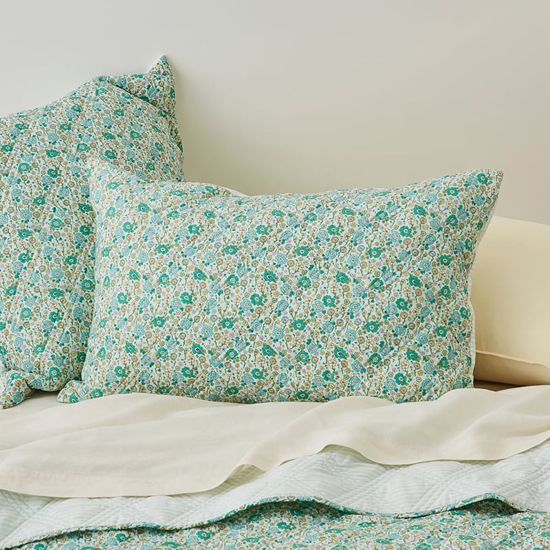 Ida Floral Printed Quilted Pillowcases