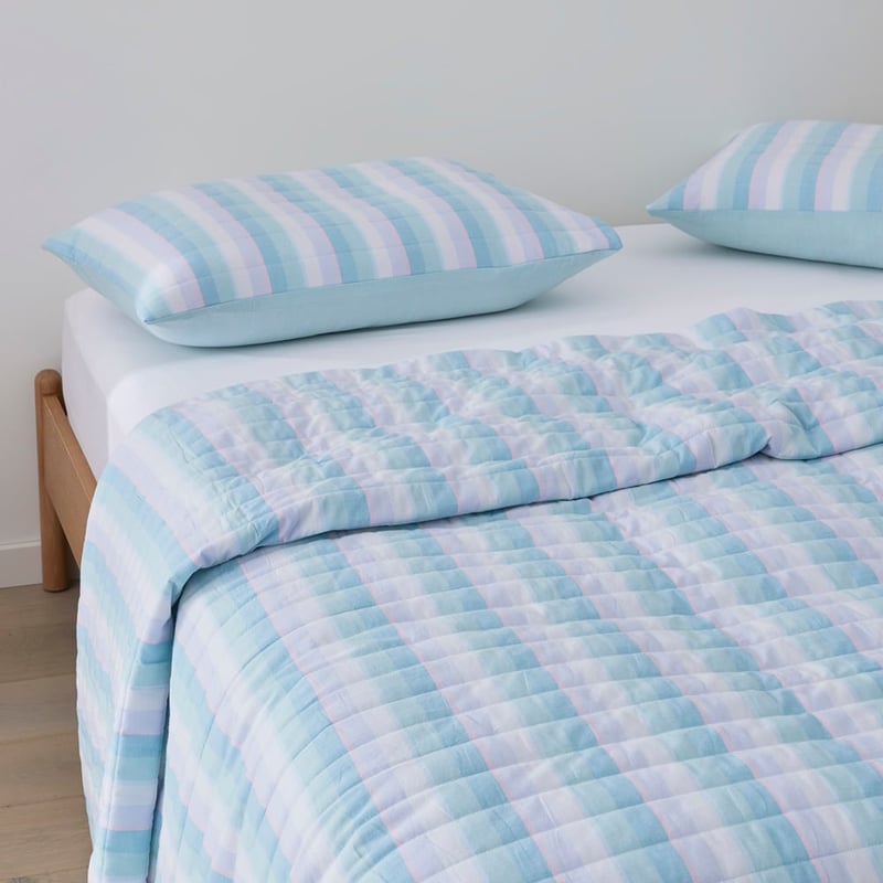 Cheerful Stripe Sorbet Quilted Pillowcases