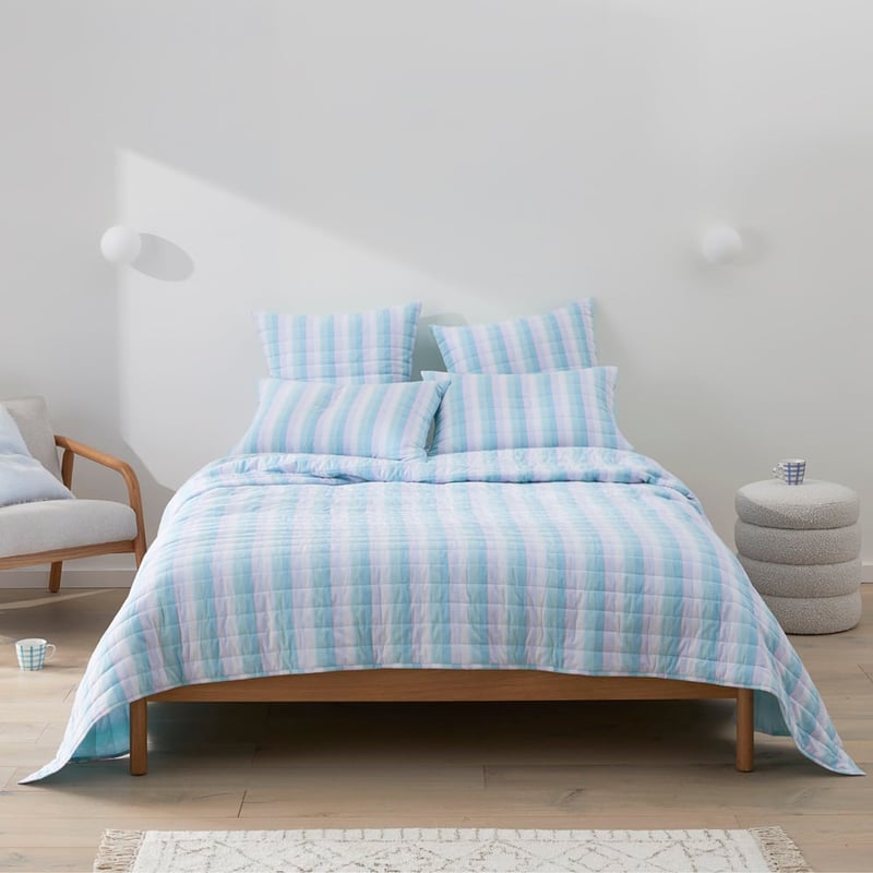 Cheerful Stripe Sorbet Quilted Pillowcases